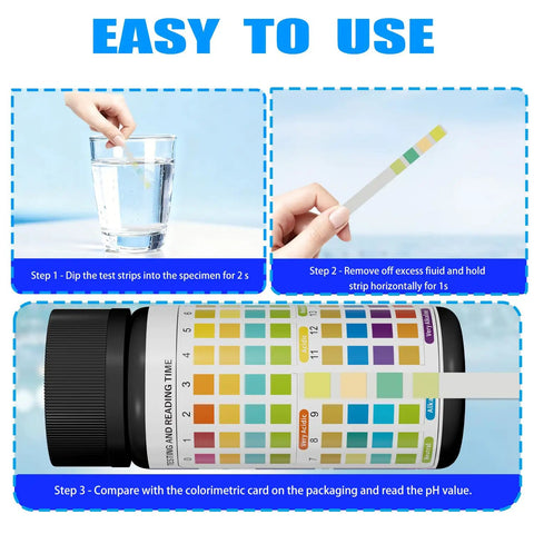 PH Test Strips Kit 0 To 14 With 200 Strips For Liquid Testing Drinking Water Saliva Aquariums Labs And Soap Making usage guide