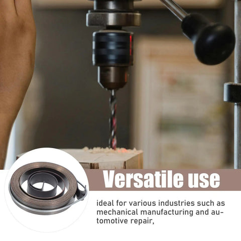 2pcs Heavy Duty Steel Drill Coil Springs Built For Durability And Elasticity Perfect Replacement For Milling Machines And Drilling Equipment Easy Installation Ensures Stability In Industrial Mechanical Workflows next to a drill machine.