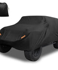 Outdoor Heavy Duty Car Cover For Jeep Wrangler 4 Door JK JL TJ YJ From 2007 To 2021 Waterproof Dust Wind Snow Protection Black