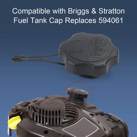 Lawn Mower Gas Cap For Briggs And Stratton 675EXi 725EXi Engines And Toro Craftsman Fuel Tank Cap Replacement 594061 shown above mower engine