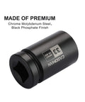 1 Inch Drive 33mm Deep 6 Point Axle Nut Socket for Easy Removal of Axle Shaft Nuts Heavy Duty Chrome Molybdenum Steel Impact