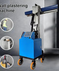 Automatic Plaster Trowel With Smart Mortar Leveling Unit High Precision Wall Polisher built heavy duty, blue machine on wheels.