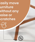 Chair leg with 1 Inch Nail On Furniture Glides For Chairs And Tables 16 Pack Floor Protectors For Hardwood Floors And Carpets installed