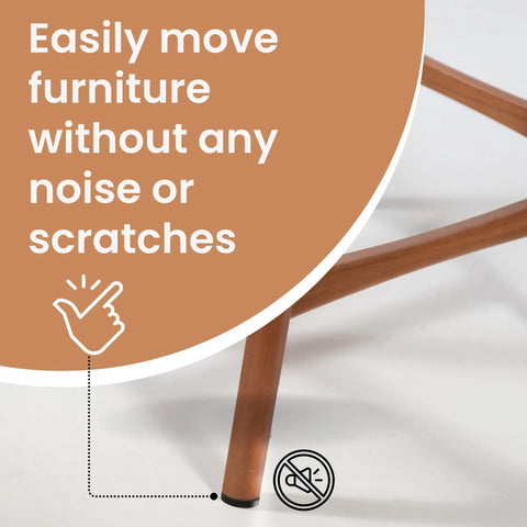 Chair leg with 1 Inch Nail On Furniture Glides For Chairs And Tables 16 Pack Floor Protectors For Hardwood Floors And Carpets installed