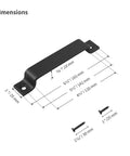 Black 6.42 Inch Barn Door Handle Set Pack 2 Built Tough for Sliding Doors Cabinets Closets Drawers With Matte Black Finish