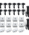 Got You Covered 26 Piece Engine Under Cover Splash Guard Clips Screw Set For Audi A4 A5 Q5 2008 2012 2017 features black and silver clips