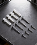 Wall Mounting Kit For Whiteboards With 20 Angle Brackets expansion tubes and screws on metal surface, office use hardware