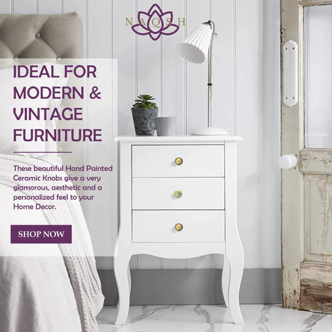 Fresh Ceramic Kitchen Cabinet Knobs And Dope Drawer Pulls For A Total Home Vibe Upgrade Pack Of Twelve multi color heart handles on white nightstand.