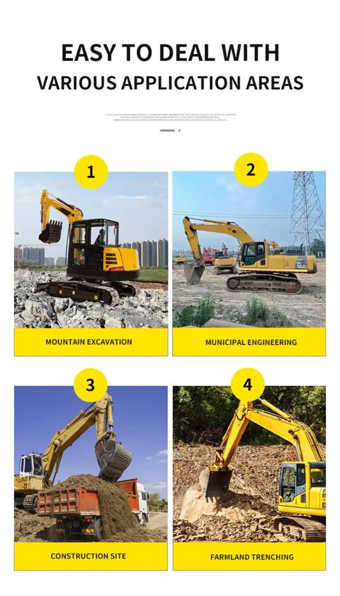 1 To 3 Ton Hydraulic Mini Excavator For Farm Work And Yard Projects in various site applications including trenching and road maintenance