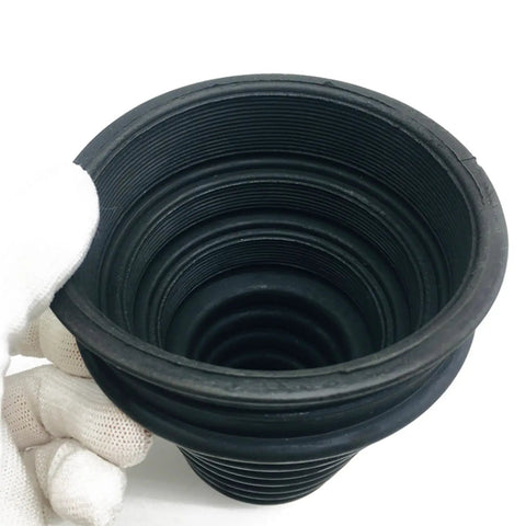 Universal Thick CV Joint Boot Kit with heavy duty rubber boot held by a gloved hand