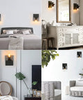 One Light Vintage Wall Sconce Hardwired Vanity Light With Clear Glass Shade And Metal Base Industrial Style For Bedroom Hallway Kitchen Bathroom Dope Accent For Modern Homes installed in various modern home interiors.