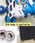 4 Pieces Inline Skate Wheels 70mm with Pre Installed Bearings Blue Durable PU Wear Resistant Replacement for Beginner Rollerblades