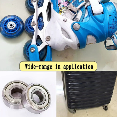4 Pieces Inline Skate Wheels 70mm with Pre Installed Bearings Blue Durable PU Wear Resistant Replacement for Beginner Rollerblades