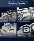 Hella Quiet Ac Compressor Replacement For Honda Crv 2002 Through 2006 Giving Slick Seven Groove Pulley Action And Crisp Rapid Cooling Performance Upgrades, with oil fill plug and durable components.