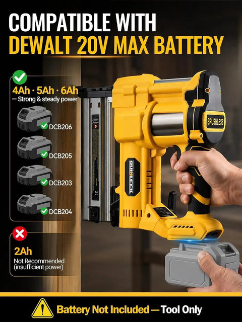 Works Like A Champ This Versatile Cordless Brad Nailer And Staple Gun That Runs Smooth On DeWalt 20V Batteries For Quick Trim Projects And Solid Framing Builds Sold Tool Only