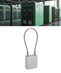 Heavy Duty Steel Cable Padlock 85mm Shackle With Aluminum Alloy Casing for lockout tagout and industrial shutdown in warehouse