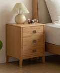 Modern Warm Walnut Wood Cabinet Knobs And Single Hole Drawer Pulls For Dressers Bedroom Furniture Upgrade Fresh Vibe on nightstand.