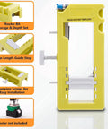 Hinge And Latch Installation Kit With ABS Mortiser Template For Accurate Scoring And Chiseling, Adjustable Hinge Length And Thickness, Green.