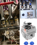 Gas Valve 720000 BTU High Flow Furnace Valve Replacement for 700 Series with connections, controls, and installation view