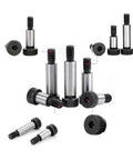 Beefy Heavy-Duty Alloy Steel Shoulder Bolts Set For Tough Applications, 1/2 Inch Diameter, 2 Inch Length, 3/8-16 Threads, Hex Socket, Black Oxide Finish