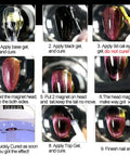 Step-by-step guide using Cat Eye Gel Nail Polish Kit With Magnetic Stick 9D Dual Colors HEMA Free Galaxy Chameleon Effect UV LED Safe.