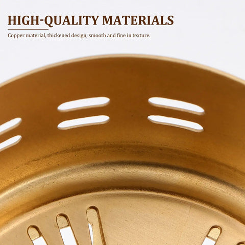 Close-up of Copper Moxa Box Holder for Moxibustion Heat Therapy showing its thickened copper and smooth texture