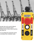 Beefed Up Industrial Hoist Crane Push Button Switch IP68 Waterproof with Emergency Stop and flame retardant PC shell