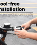 25mm One Inch Universal Vintage Motorcycle Hand Grips With Open End Anti Slip TPU being installed on a cafe racer