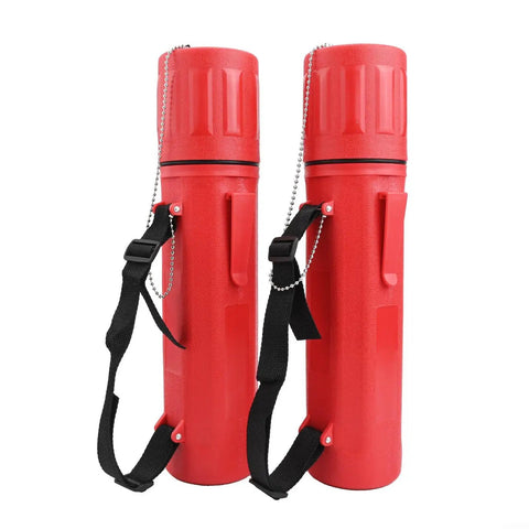 Get Your Welding Rod Storage Totally Organized With These 2 Pack Heavy Duty Airtight Abs Tubes, red durable plastic canisters with straps.