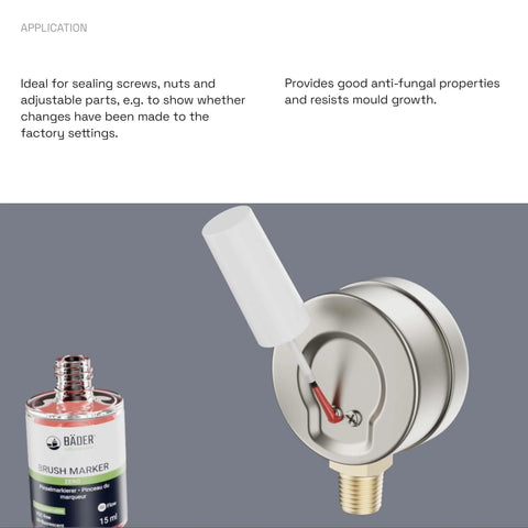 Neon Red 15ml No Nonsense Tamper Evident Sealant And Torque Seal Marker for Threadlocker application on metal part.