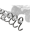 Heavy Duty Atv UTV S Tine Cultivator with six plow points for breaking up compacted soil and turning over new dirt.