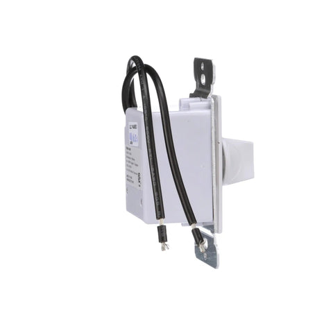 Back view of 60 Minute Spring Wound Timer White With Auto Shutoff For Home Use, featuring wiring and mounting bracket.