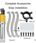 Heavy Duty Hydraulic Gear Puller Kit Killer Bearing Remover Tool With Forged Steel Arms Knockout Power For Shaft And Pulley Extraction Shop Ready Workhorse accessories including pump, claws, and screws.