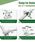 Easy installation steps for Upgraded Ergonomic Weed Eater Handle With Non Slip Grip Adjustable Shoulder Harness And Bracket Clamp Universal Back Saver Trimmer Handle Extension For Easy Lawn Care And Yard Trimming