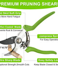 Two In One Garden Pruning Kit With Lopper And Shears Heavy Duty 1.5 Inch Branch Cutter And 0.5 Inch Precision Snips Ergonomic Handles