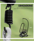 Heavy Duty Hammock Chair Stand 300 Lb Capacity For Indoor Outdoor Use Egg Chair Frame With 360 Degree Rotation close-up