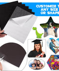 Adhesive Magnetic Sheets 8.5x11 Letter Size Pack Of 8 Self Stick Magnet Sheets for home, classroom, office; customizable DIY crafts.