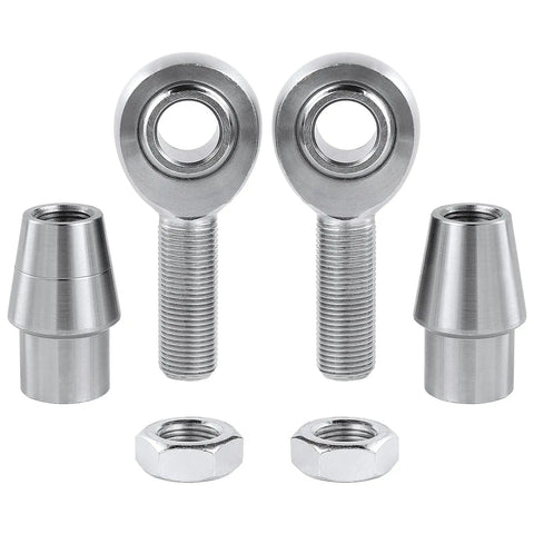 Beefy Half Inch Rod End Heim Joint Kit With Chromoly Joints For Panhard And Suspension Includes Left And Right Hand Thread Jam Nut Bung 1 Pair Fits 1 Inch Tube 0.065 Inch Wall, front view