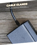 100 Pieces Cable Glands Protector Kit Strain Relief Cord Grips For Electrical Wires attached to a device, black finish