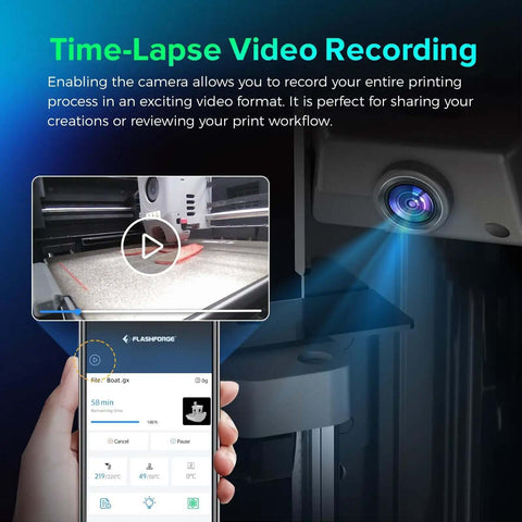 Camera Kit For Adventurer 5M Pro And AD5X 3D Printer With Real Time Live View And Remote Monitoring Compatible With Flash Maker App