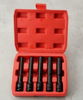 Rock Solid Five Piece Extended Thin Wall Impact Socket Set With Narrow Profile Design For Tough Car Wheel Maintenance And Automotive Repairs in red case
