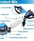 Pro Grade Heavy Duty 17 Inch Floor Polisher And Buffer Machine With 3 Gallon Tank 3 Brush Heads 175 RPM labeled parts diagram