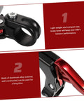 Close-up of 3 Pair Aluminum Alloy Bike Brake Levers Set Red For Mountain And Road Bikes showing lever details and material
