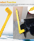 Universal Lightweight Prop Wrench For Marine Outboard And Stern Drives, Pro Grade Tool that fits Mercury Mercruiser Alpha and similar motors, bright yellow