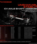 Front Right Passenger Side CV Axle Shaft Assembly For Mazda 3 2005 To 2013 And Mazda 5 2006 To 2010 Automatic Transmission