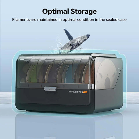 Ace Pro For Kobra S1 3D Printer with sealed filament storage showcasing optimal filament condition