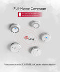 Interconnected Smoke And CO Alarm 6 Pack With Wireless Interconnection No WiFi 10 Year Sealed Lithium Battery Maintenance Free No Drama Battery Changes Easy Setup Loud Siren Low Battery Chirp Free Home Safety, six white alarms linked
