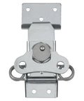 Heavy Duty Spring Loaded Butterfly Latch With Keeper Moves Slick Bright Zinc Plate Locks Dead For Utility Cabinets And Workshop Gear Large Size Zero Hassle Rig Up, front view