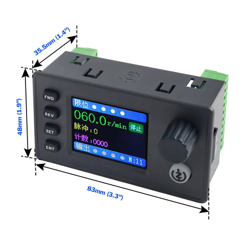 ZK-SMC05 Servo And Stepper Motor Drive Controller With Built-In MOSBUS Protocol, Industrial CNC Automation Ready Single-Axis Motion Controller With 20 Modes Including Inching, Knob Following, Fixed Distance, Timing Cycle, And Limit Reciprocating. Compact 83mm controller with LCD