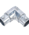 Heavy Duty EMT Conduit Fitting Three Quarter Inside Corner Pull Elbow 90 Degree Bend, zinc alloy, designed for tight electrical wiring.